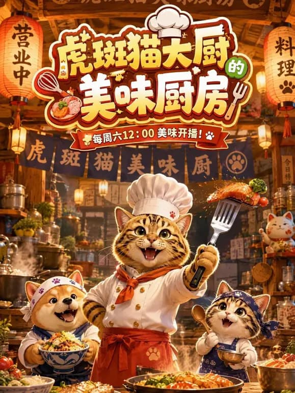 虎斑猫大厨的美味厨房
