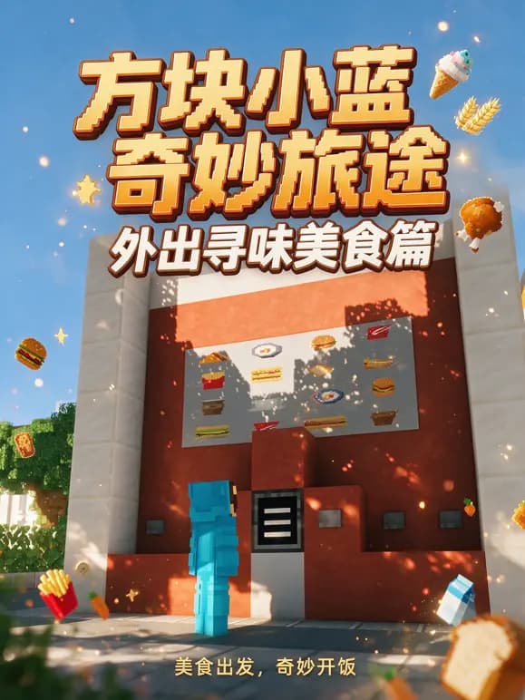 方块小蓝奇妙旅途：外出寻味美食篇